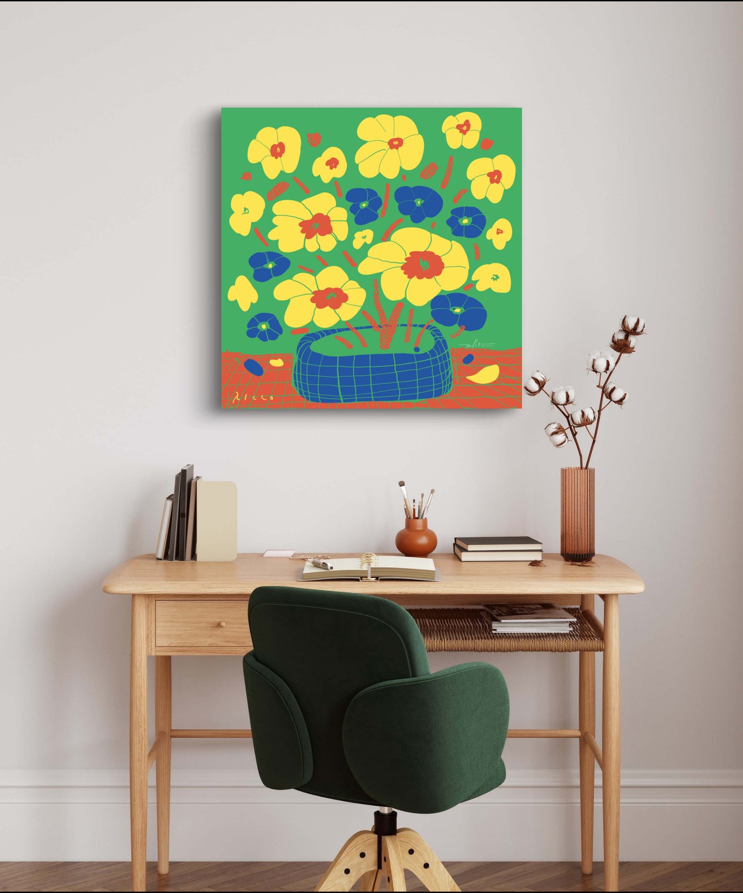 "FLORES DE MI JARDIN"  FINE ART PRINT